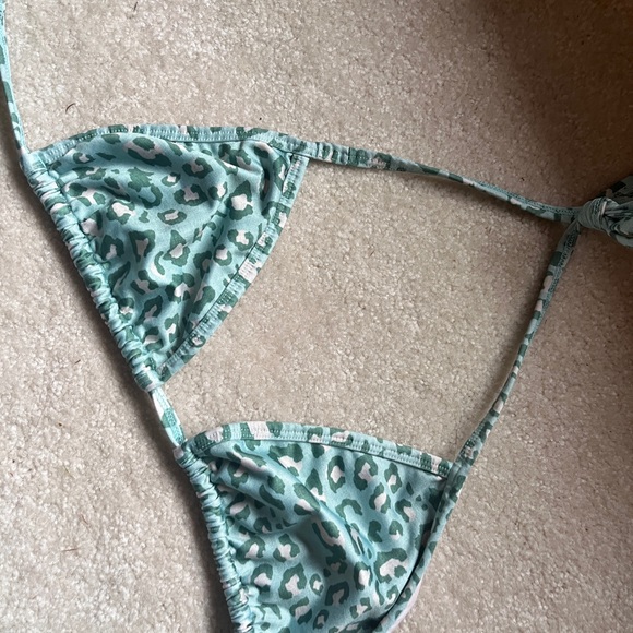 Leopard Print Green Bikini Set - Picture 2 of 5